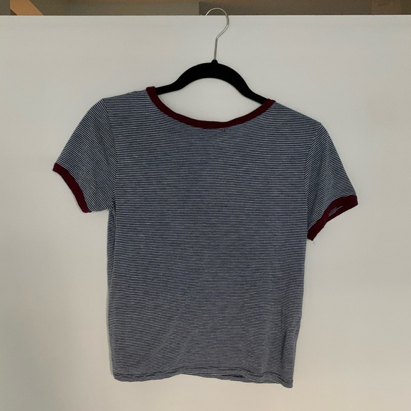 SUGARCLOTH CROPPED STRIPED TEE - Picture 5 of 6